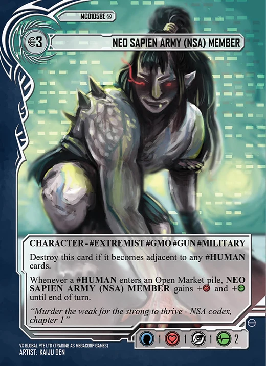 Neo Sapien Army (NSA) Member